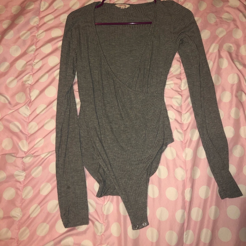 Grey  body suit
